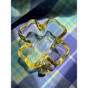Vintage Shamrock Glass Bowl